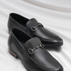 Men Solid VITUS Formal Leather Horsebit Loafers